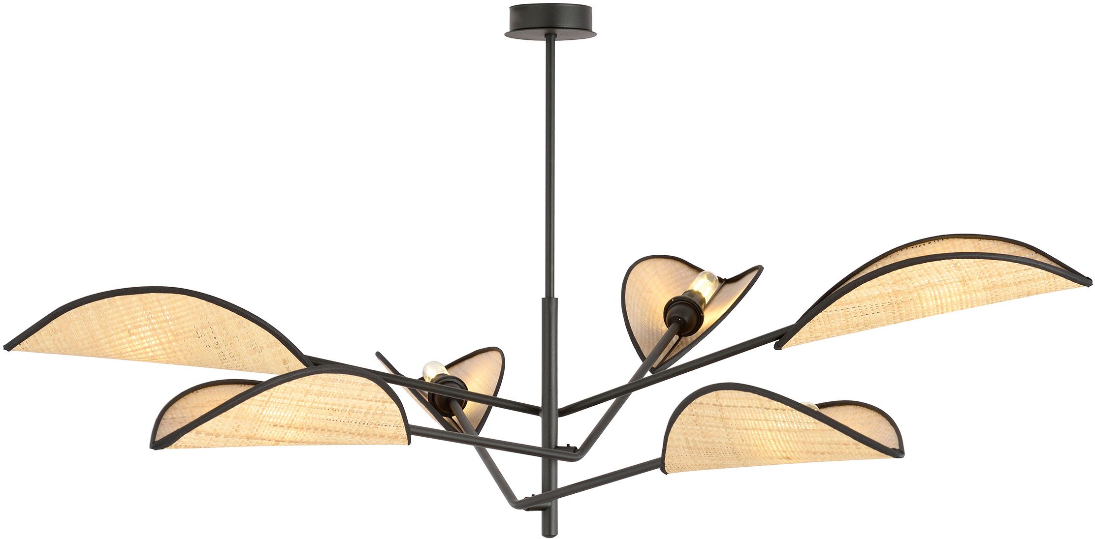 Darmowa Dostawa - Lampa podsufitowa 6x10 W czarna-beżowa Emibig Vene 11606