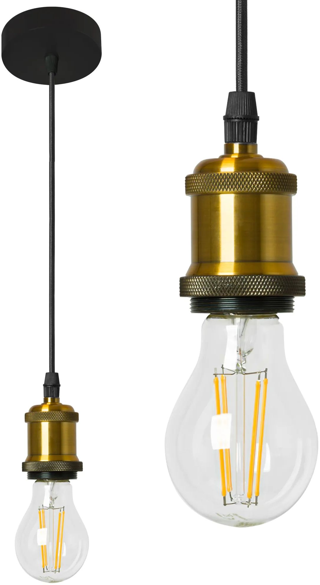 Darmowa Dostawa - Lampa wisząca 1x10 W czarna-złota TooLight Lumo OSW00700