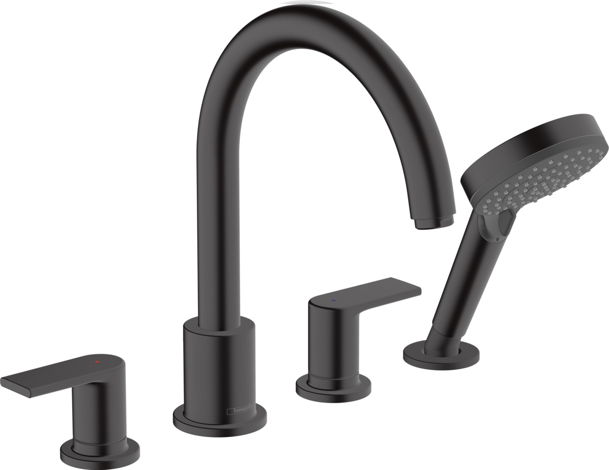 Darmowa Dostawa - Bateria wannowo-prysznicowa nawannowa czarna Hansgrohe Vernis Blend 71456670