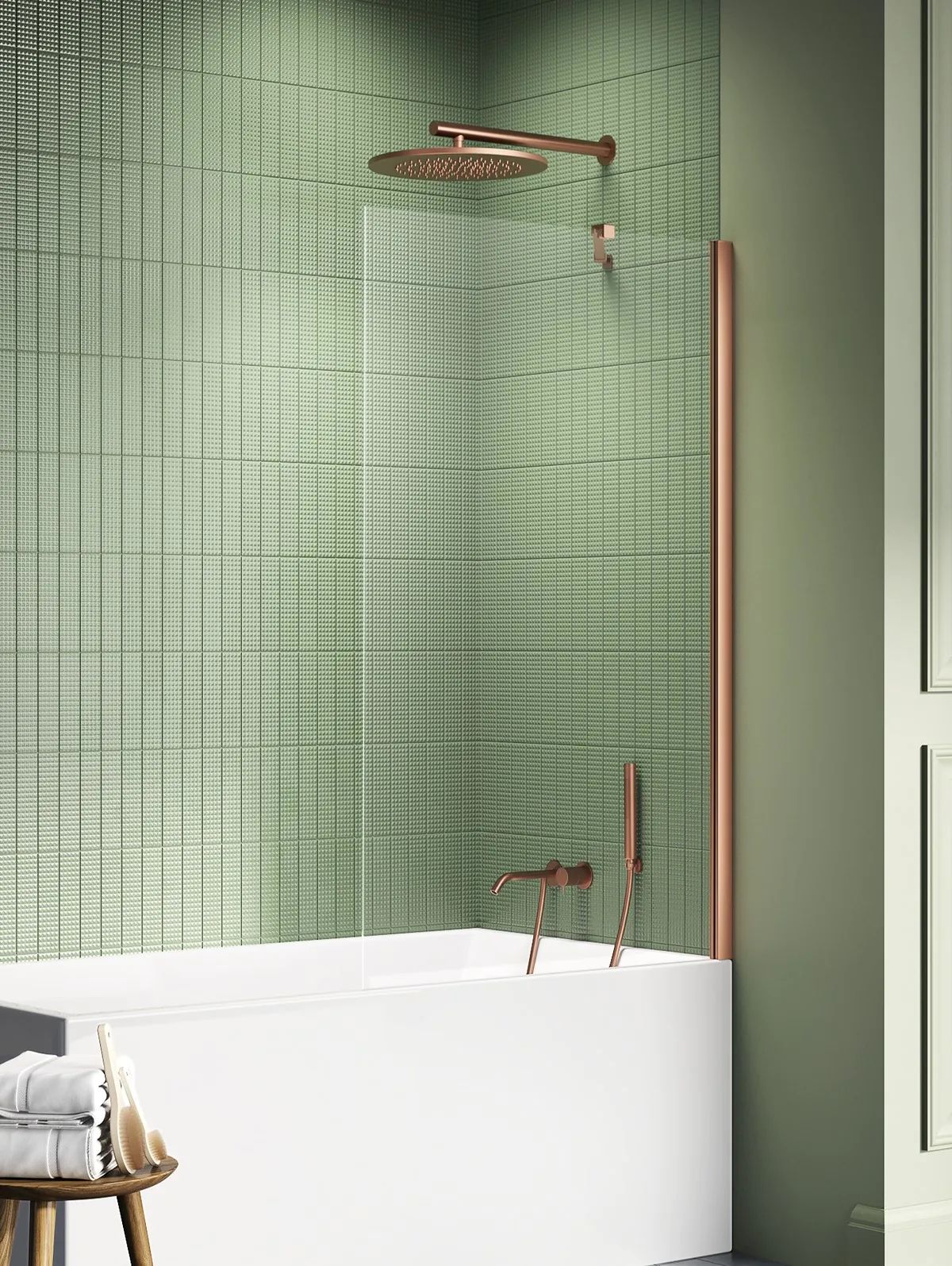 Darmowa Dostawa - Parawan nawannowy jednoczęściowy New Trendy New Soleo Copper Brushed P0135