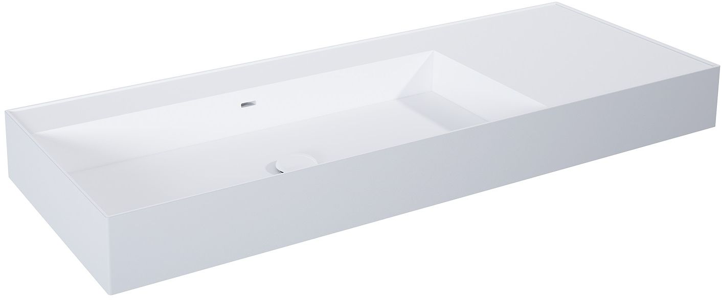 Darmowa Dostawa - Umywalka 120.5x45.5 cm prostokątna ścienna biała-szary/kamień Elita Level RE041461236040