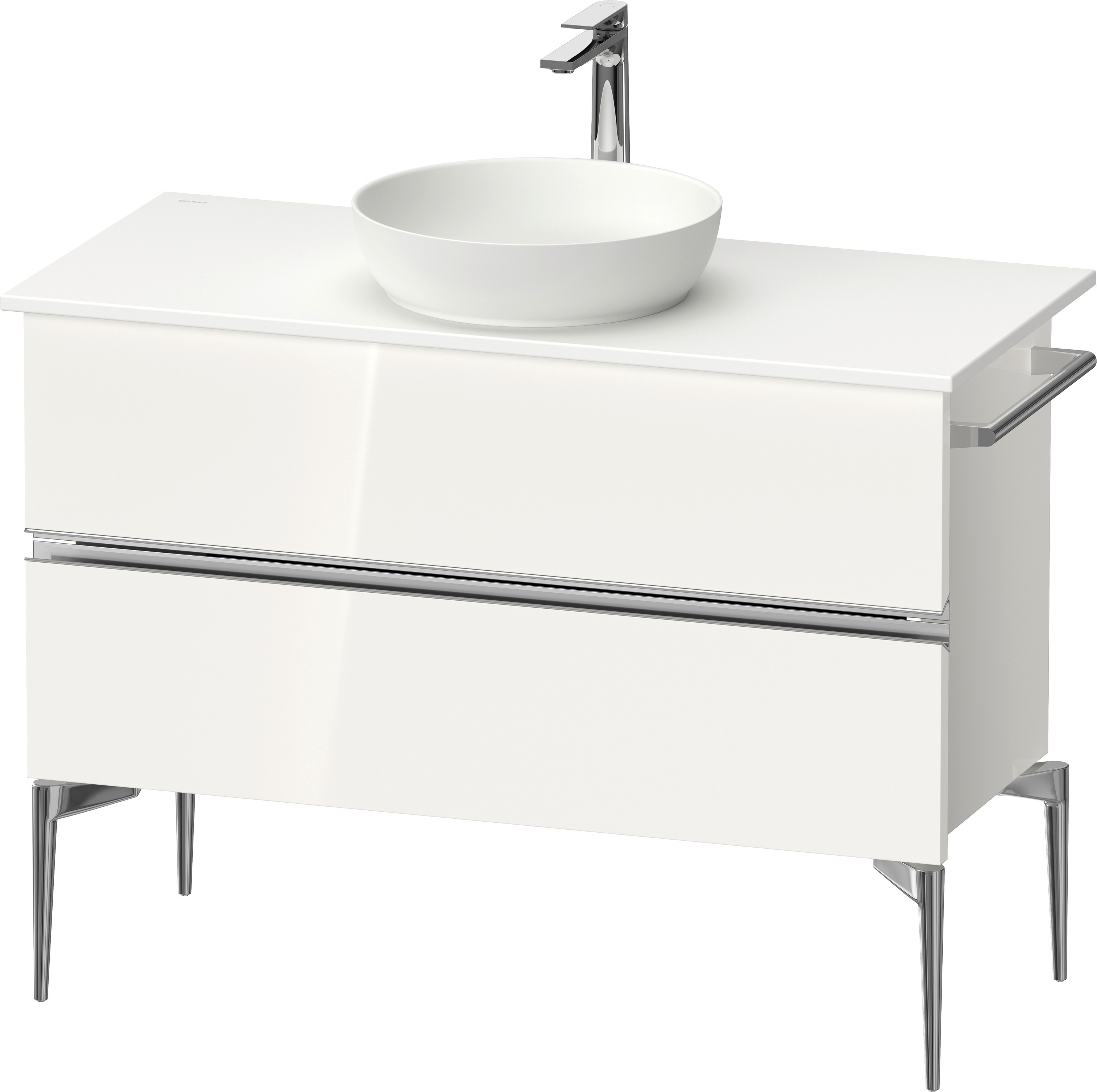 Darmowa Dostawa - Szafka 104.5x47.5x54.8 cm podumywalkowa wisząca biała-chrom Duravit Sivida SV4659010220000