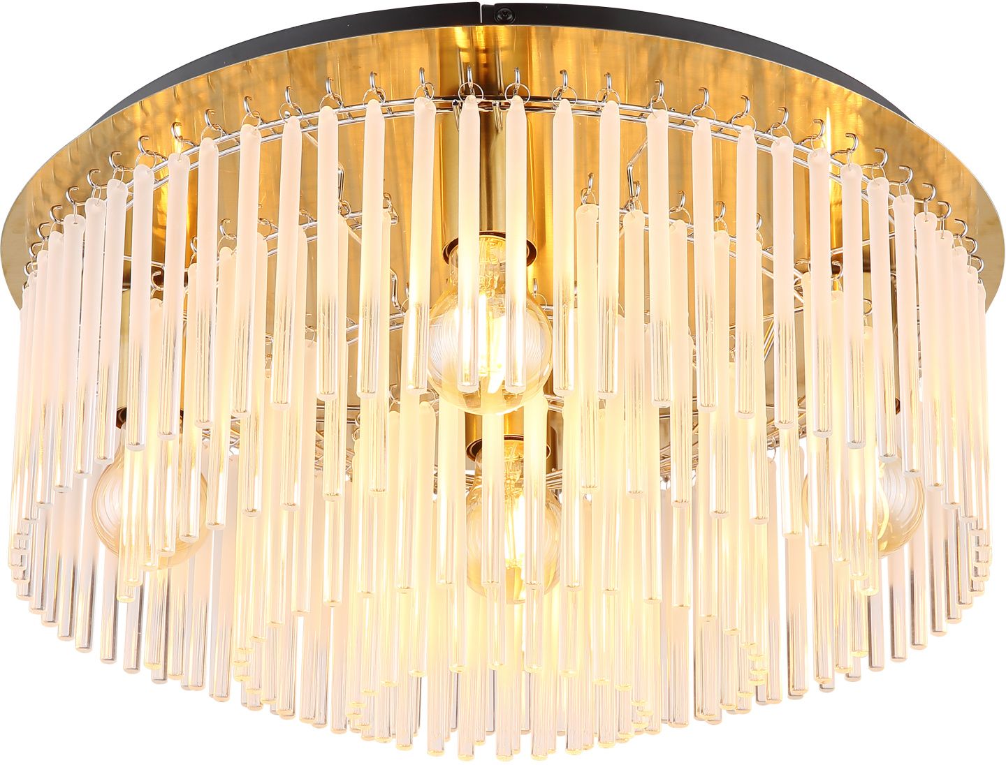 Darmowa Dostawa - Plafon 5x60 W biały-czarny-złoty Globo Lighting Gorley 15698D1M