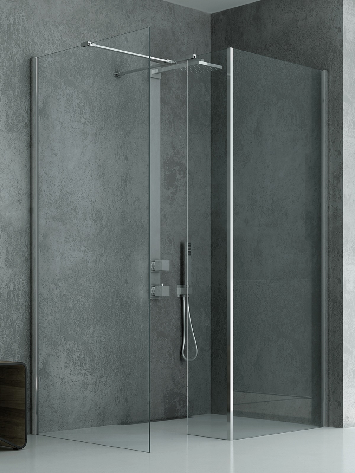Darmowa Dostawa - Ścianka prysznicowa walk-in 100 cm chrom połysk/szkło przezroczyste New Trendy New Modus EXK5512