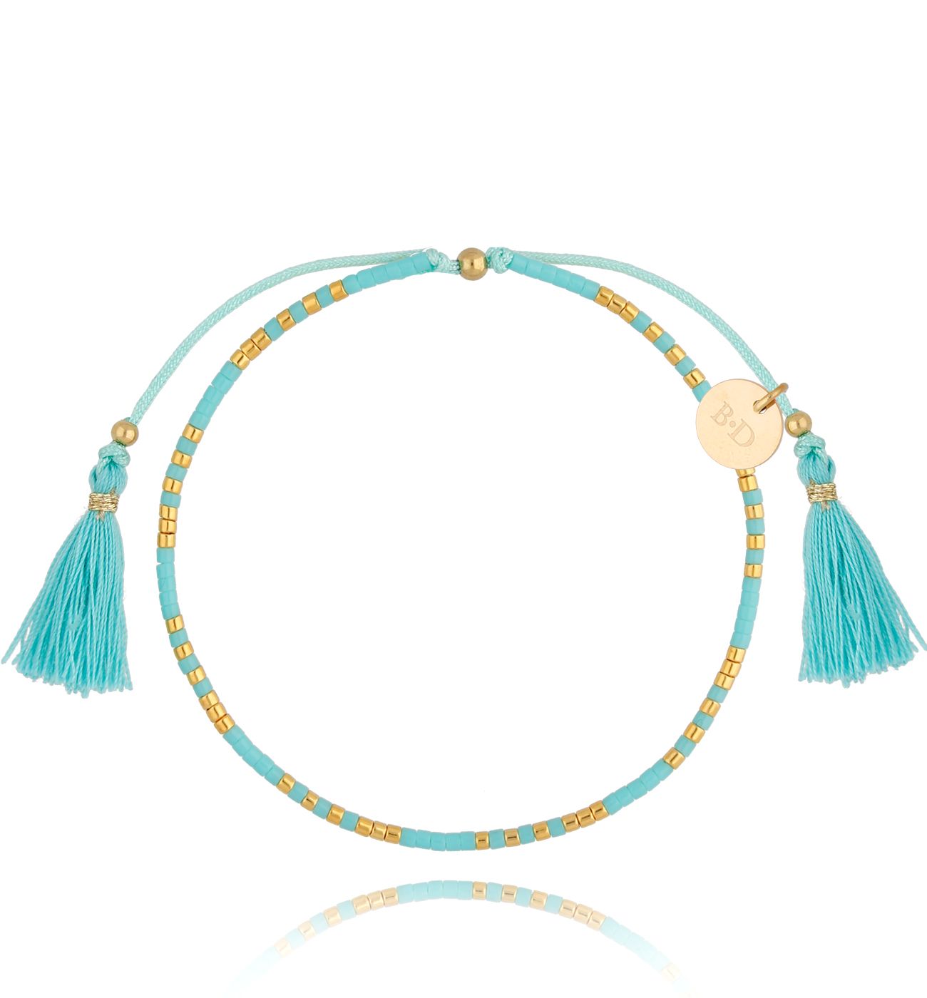 Bransoletka turkusowa z chwostami Beads - By Dziubeka