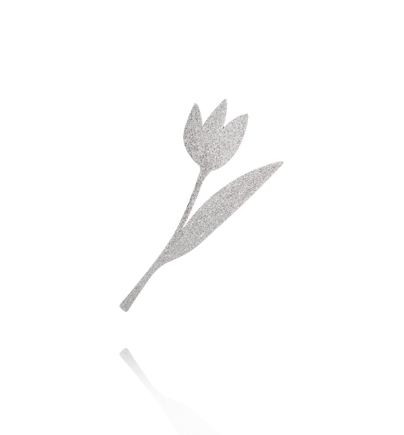 Broszka z tulipanem srebrna BRSA0007 - By Dziubeka