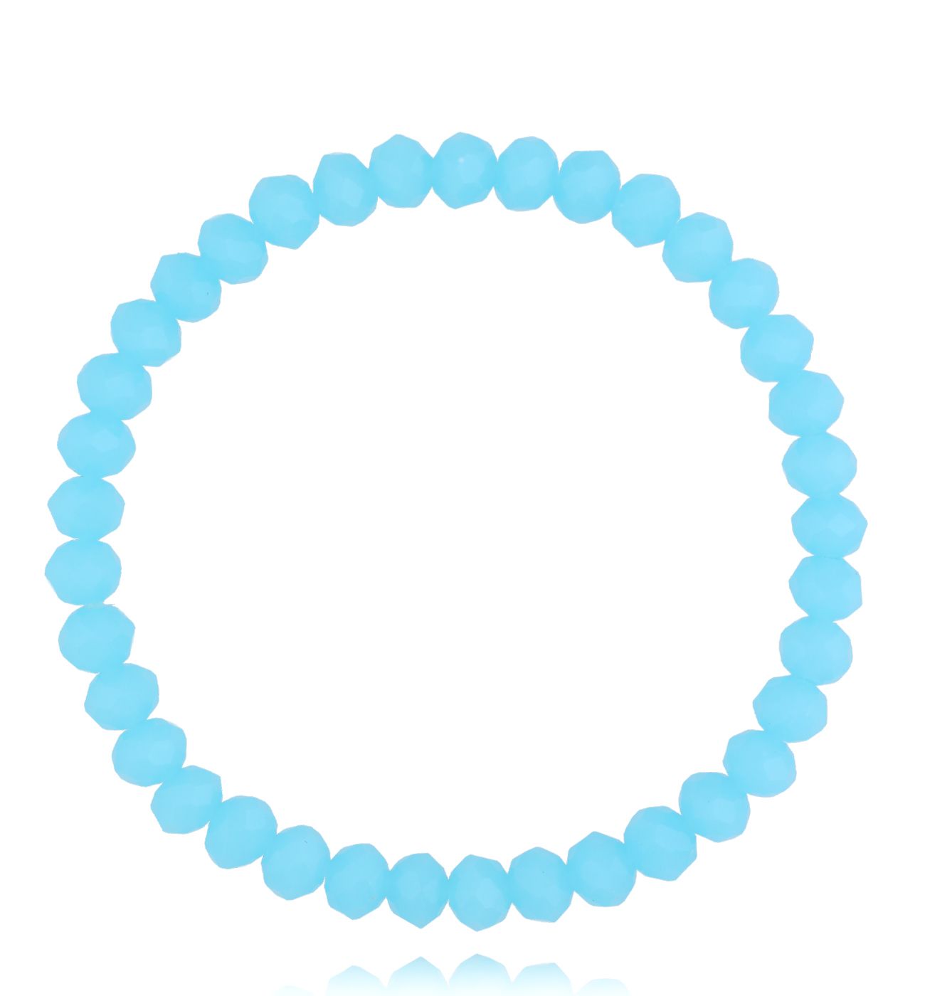 Bransoletka z niebieskimi kryształkami Luminous Crystal 6 mm BCY0267 - By Dziubeka