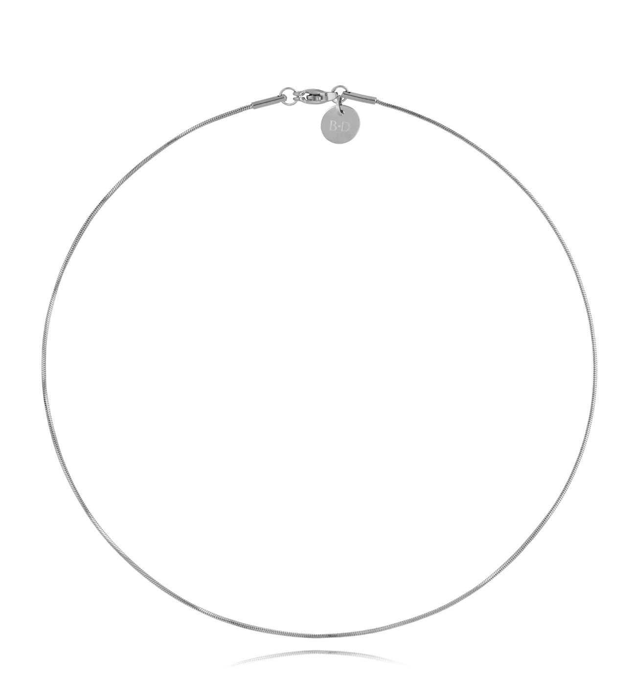 Naszyjnik ze stali szlachetnej posrebrzany So Simple NSA0270