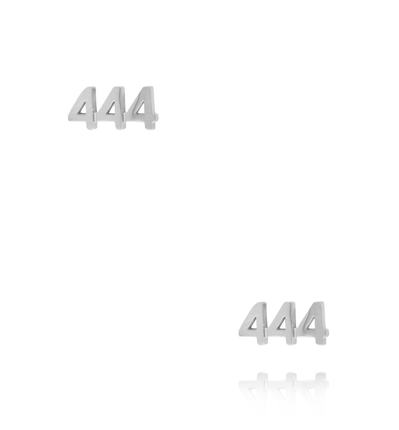 Kolczyki z anielską liczbą 444 srebrne KSA2320