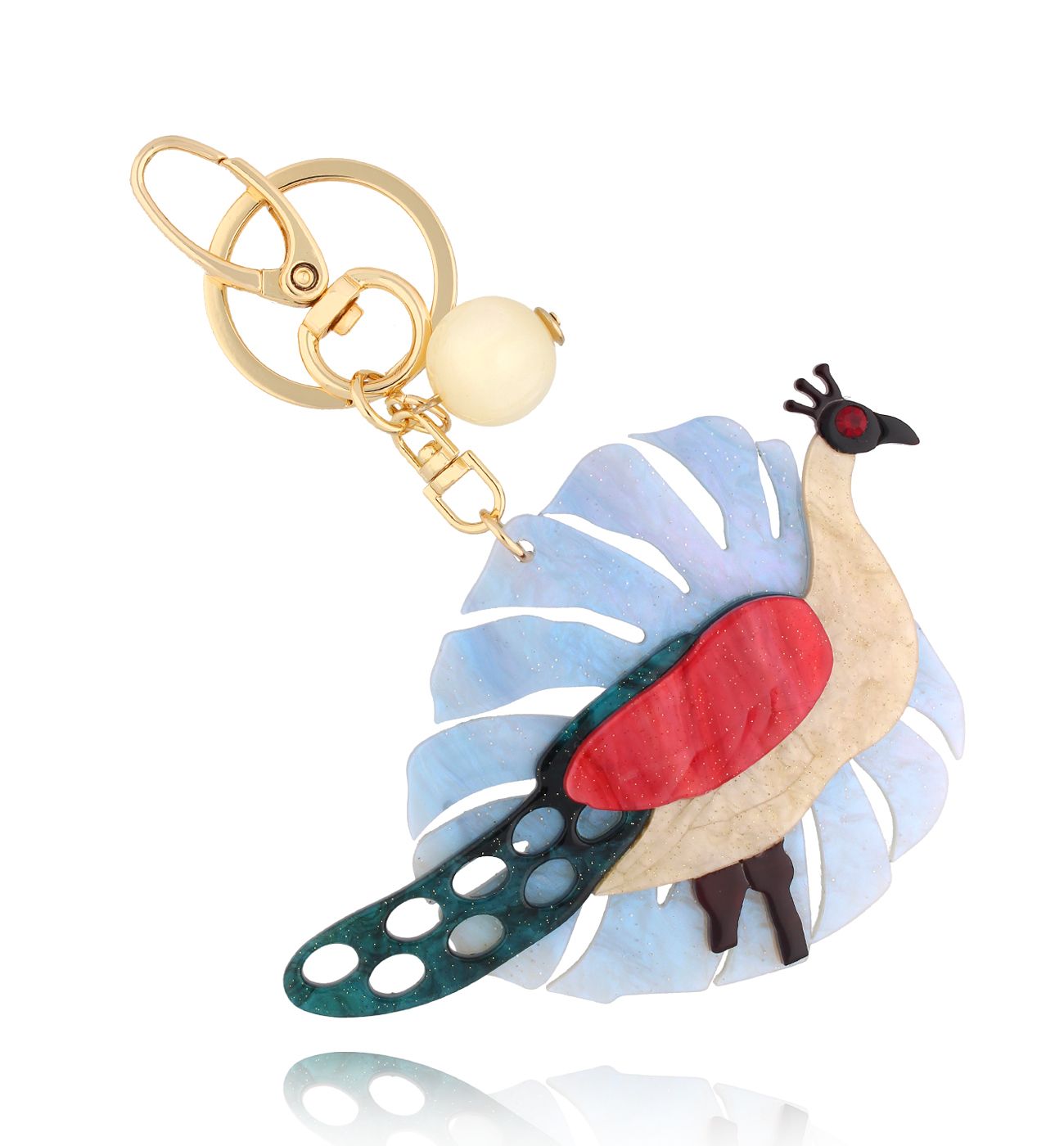 Brelok z pawiem Colorful Peacock BREZA0097 - By Dziubeka