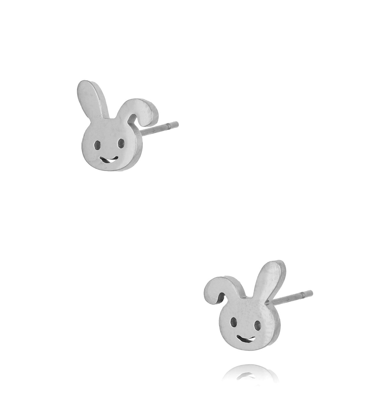 Kolczyki króliczki srebrne Bunny - By Dziubeka