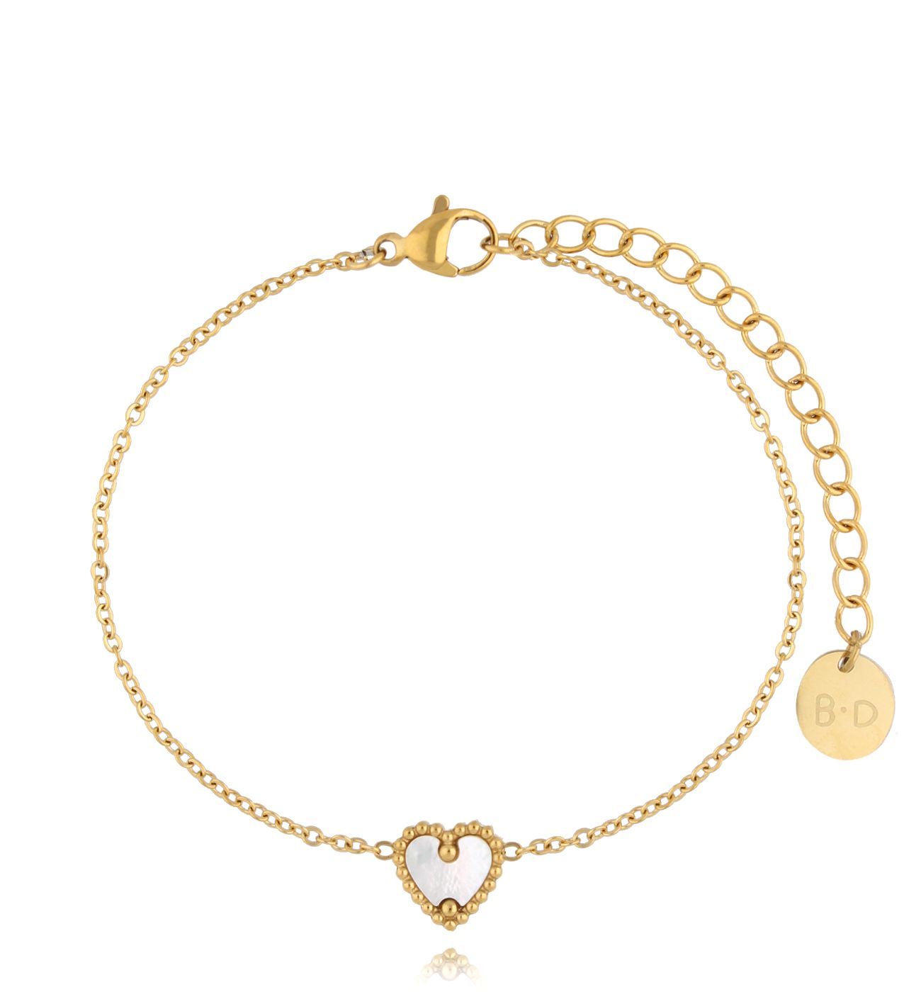 Bransoletka z białym sercem Loving Heart BSY0063