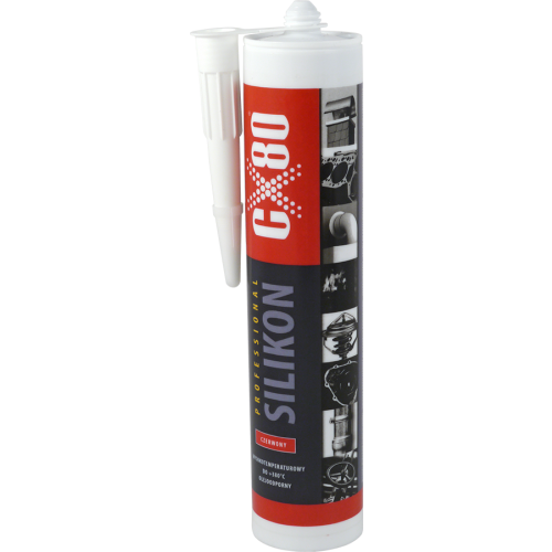 CX-80 SILIKON WYSOKOTEMPERATUROWY CZERWONY 310ML - Petrostar
