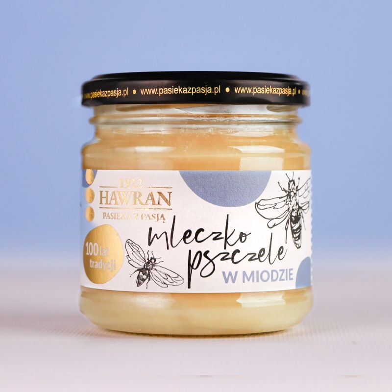 Mleczko pszczele w miodzie wielokwiatowym 240g - Pasieka z Pasją Hawran