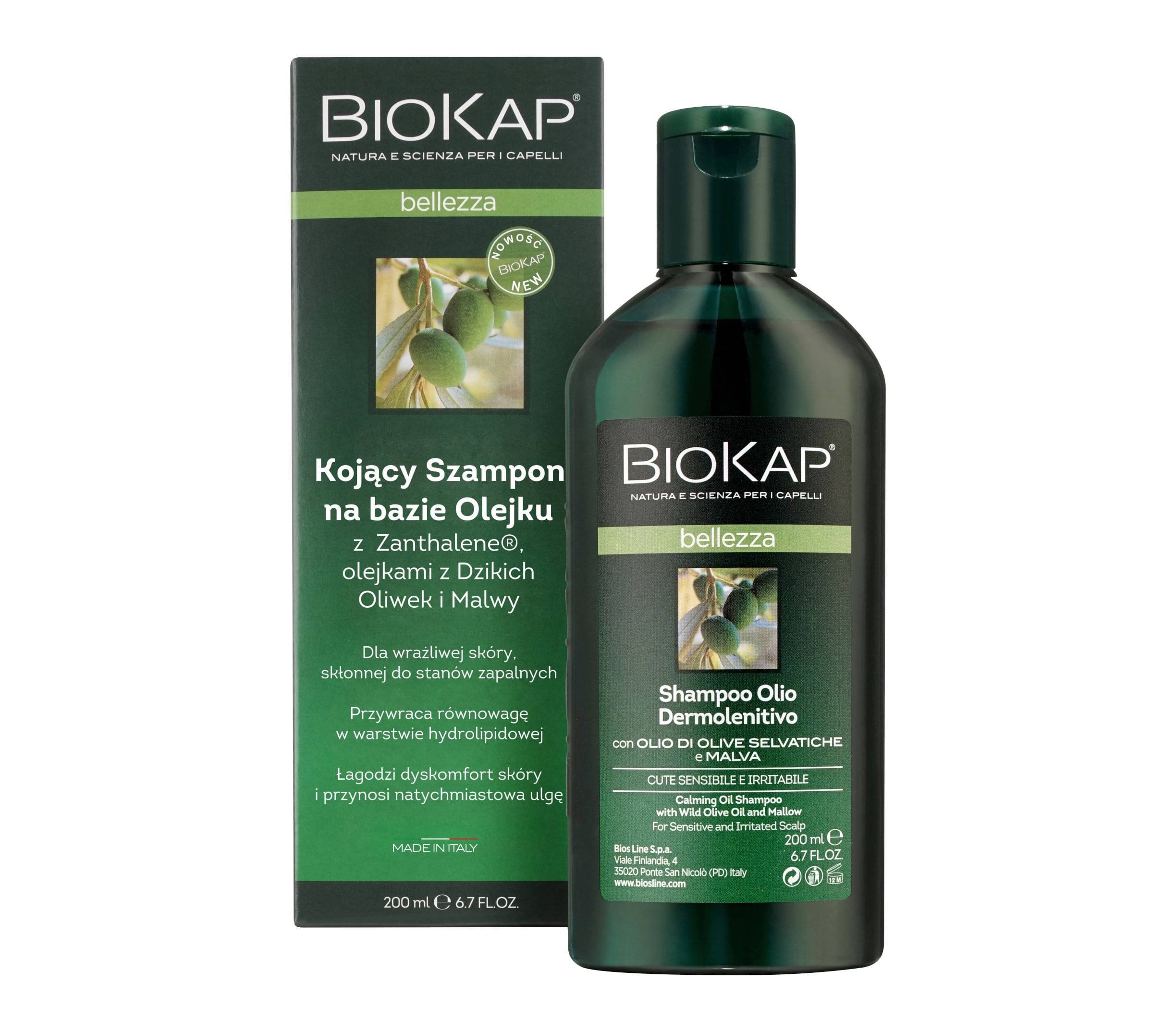 BIOKAP Bellezza Kojący Szampon na bazie Olejku, 200ml