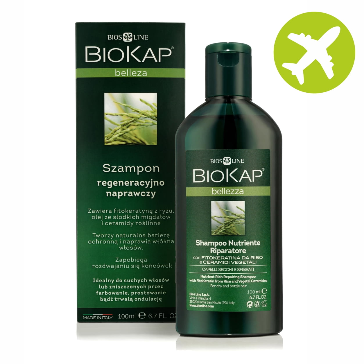 Biokap Bellezza Szampon Regenerująco – Naprawczy, 100ml