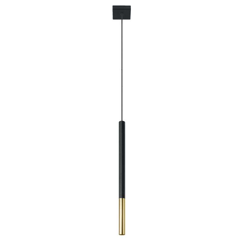 Lampa wisząca Sollux Lighting MOZAICA 1 czarny/złoto 1 szt.