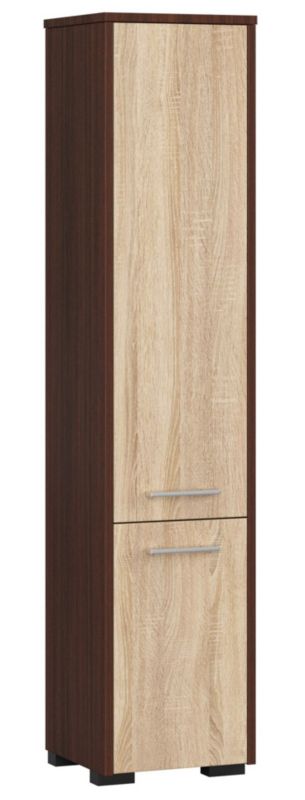 Słupek łazienkowy Akord Fin Wenge 30 cm 2 drzwi kolor Dąb Sonoma mat 5 półek 30x30x140 cm 1 szt.