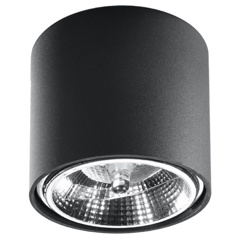 Plafon Sollux Lighting TIUBE czarny 1 szt.