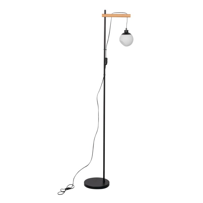 Lampa podłgowa LightLogic LL COMT FL 1xE14 66231 7W czarna drewniana 153 cm 1 szt.