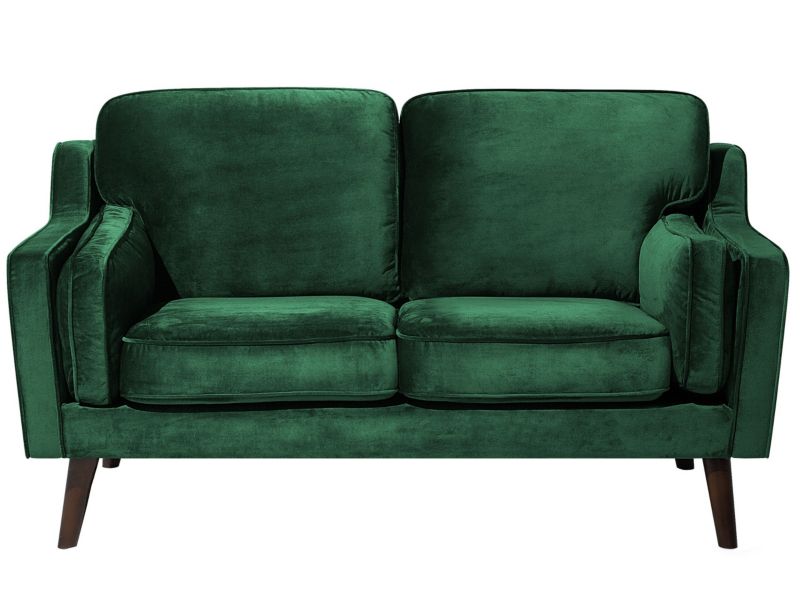 Sofa 2-osobowa welurowa zielona Lokka 1 szt.