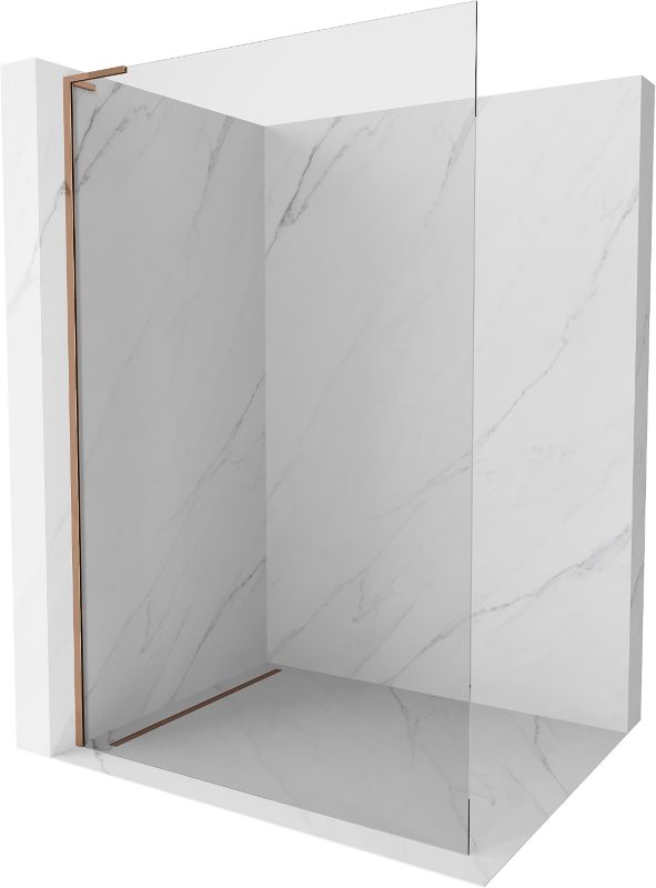 Ścianka prysznicowa walk-in Mexen Kioto L różowe złoto 85 x 200 cm 1 szt.
