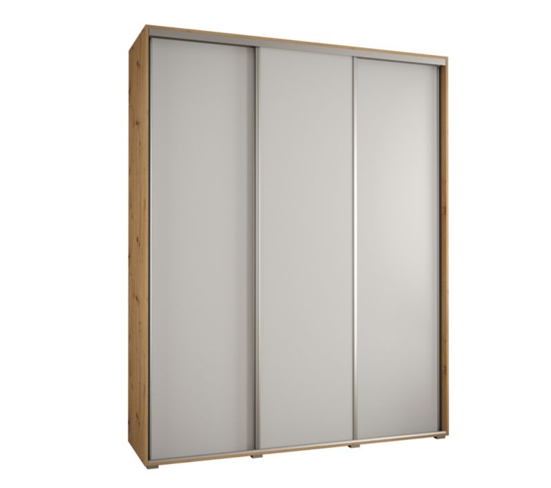 Szafa przesuwna Abiks DAVOS 1 wysoka szer.200cm artisan/biały/srebrny 1szt.