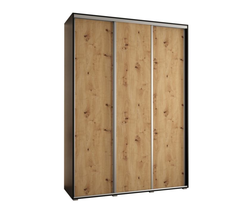 Szafa przesuwna Abiks DAVOS 1 wysoka szer.180cm czarny/artisan/srebrny 1szt.