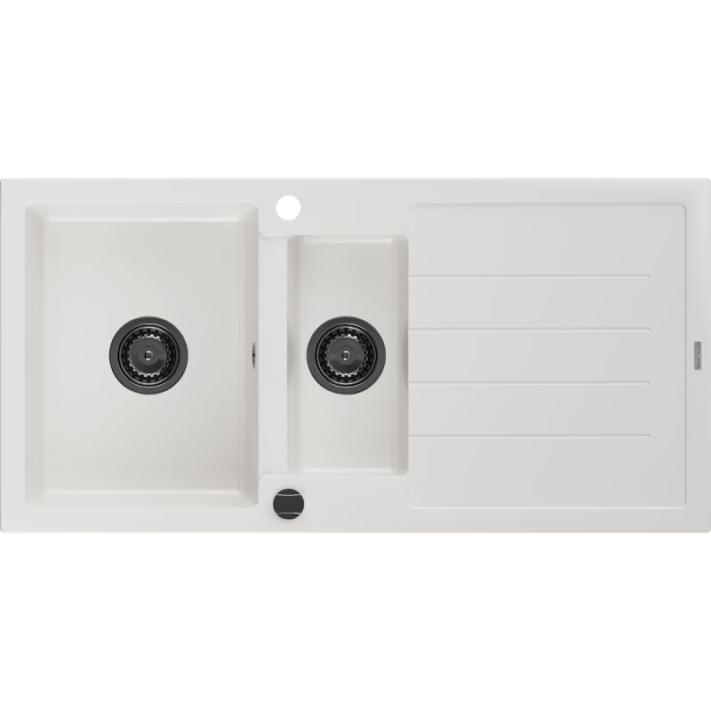 Zlewozmywak wpuszczany Mexen Andres 1,5-komorowy biały 1000x500 mm 1 szt.