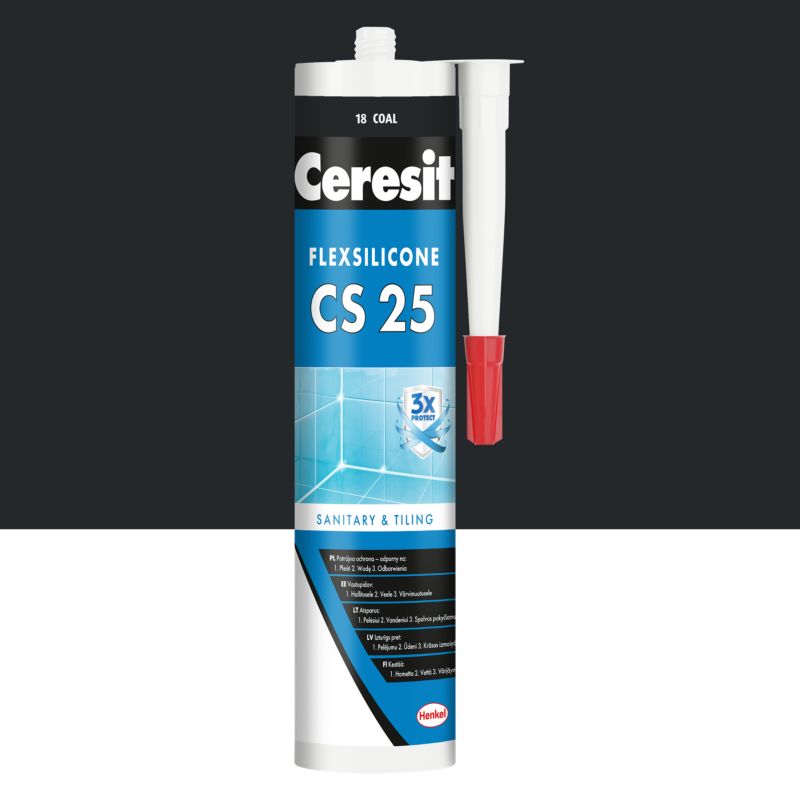 Silikon sanitarny Ceresit CS 25 coal 280 ml