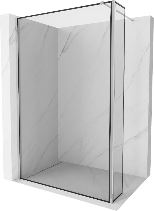 Ścianka prysznicowa Mexen Kioto czarny wzór 150x30 cm 2 szt.