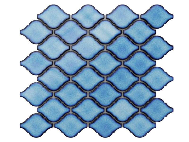 Mozaika ceramiczna Ilcom arabeska mała blue niebieska polysk 28.2 x 25.2 cm 1 szt.