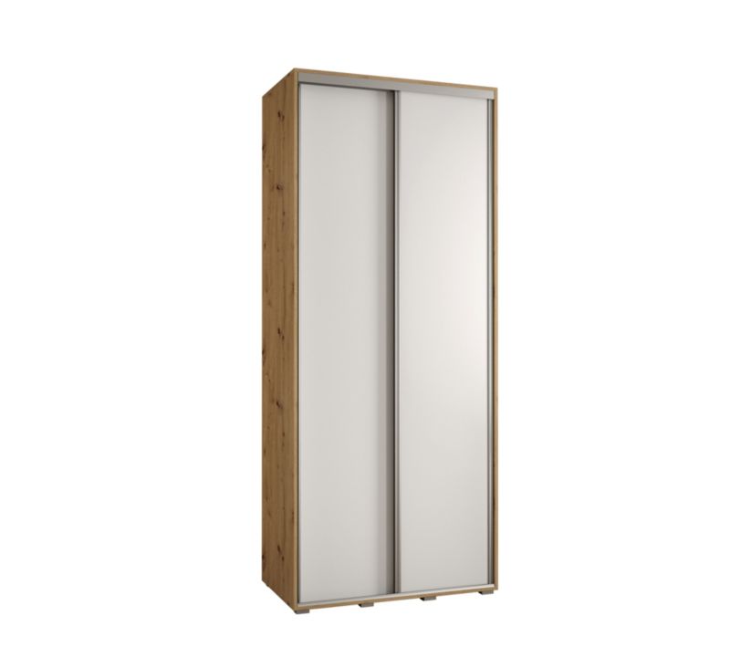 Szafa przesuwna Abiks DAVOS 1 wysoka szer.100cm artisan/biały/srebrny 1szt.