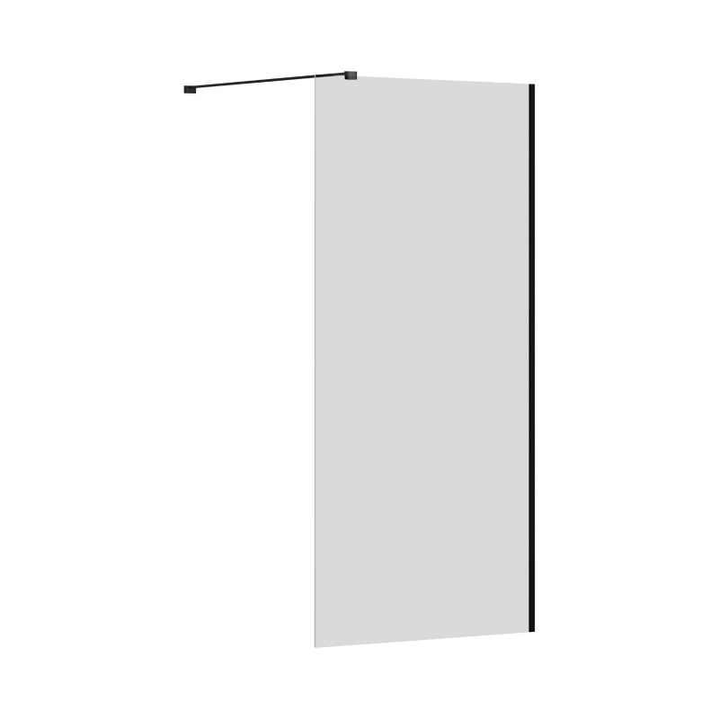 Nowoczesna kabina/ścianka prysznicowa Ravak Walk-In Air Wall 90 czarna ze szkłem transparent 1szt