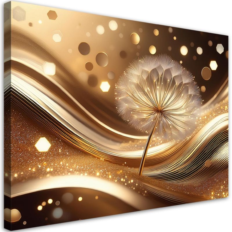 Obraz do salonu sypialni Feeby Dmuchawiec Kwiaty Glamour 120x80 cm 1szt