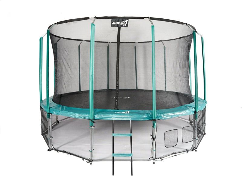 Trampolina Ogrodowa Jumpi 487cm/16FT Maxy Comfort Zielona Z Wewnętrzną Siatką 1 szt