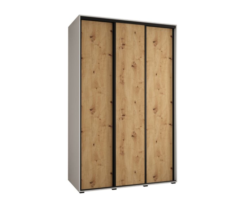 Szafa przesuwna Abiks DAVOS 1 wysoka szer.160cm biały/artisan/czarny 1szt.