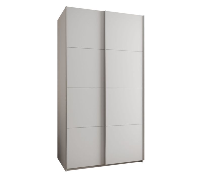 Szafa przesuwna Abiks LUX wysoka szer.140cm biały/biały/srebrny 1szt.