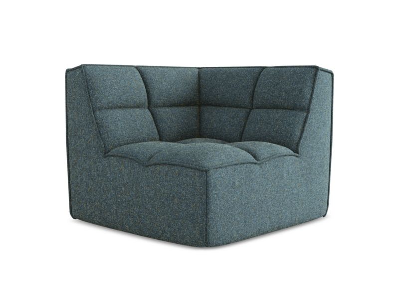 Moduł narożny Makamii Kalai z tkaniny strukturalnej 98x98 cm jeans 1 szt.