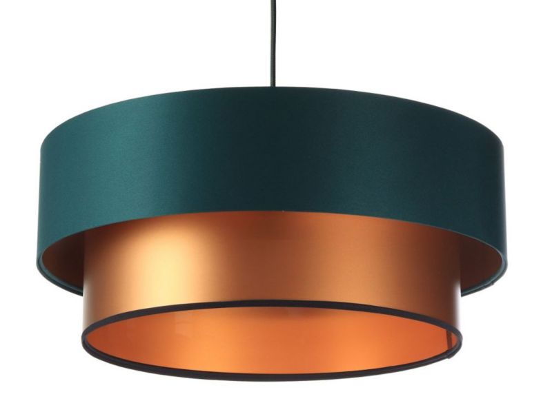 Lampa Bps Koncept wisząca DOUBLE GREEN 60 zielona/miedziana 1 szt