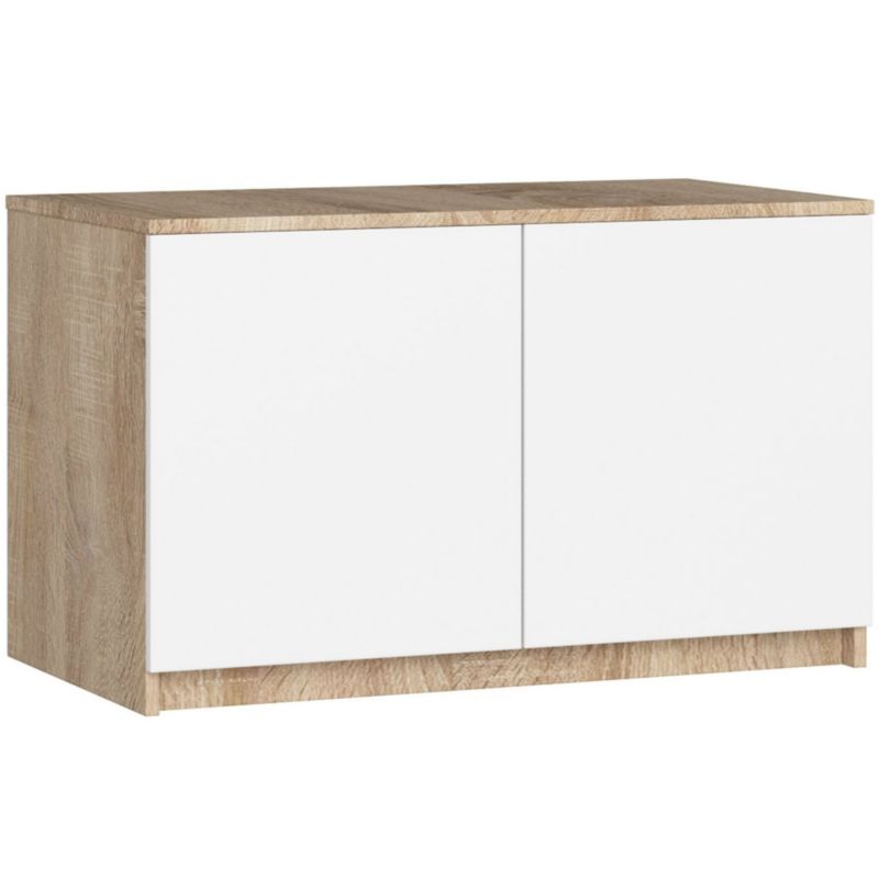 Nadstawka na szafę Akord S90 Dąb Sonoma 90 cm 2 drzwi kolor Biały mat 2 półki 90x51x55 cm 1 szt.