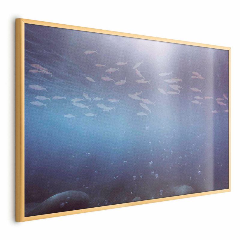 Plakat Artgeist Rybki w głębinach 60x40 cm z ramą złotą 1 szt