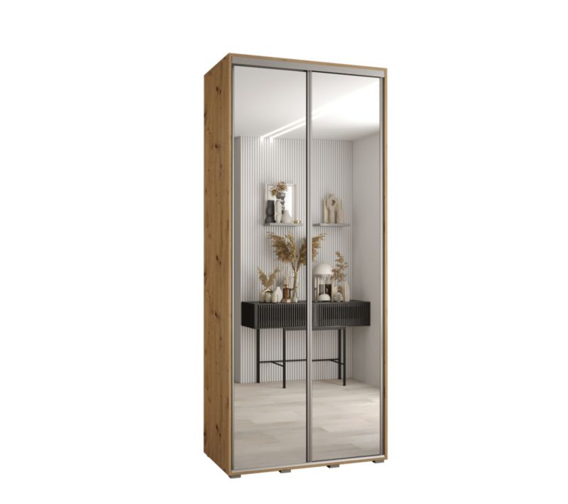 Szafa przesuwna Abiks DAVOS 2 wysoka szer.120cm gł.45cm artisan/artisan/srebrny 1szt.