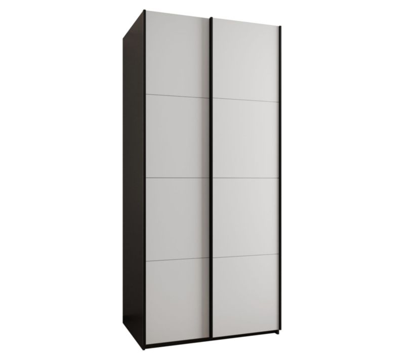 Szafa przesuwna Abiks LUX wysoka szer.120cm czarny/biały/czarny 1szt.