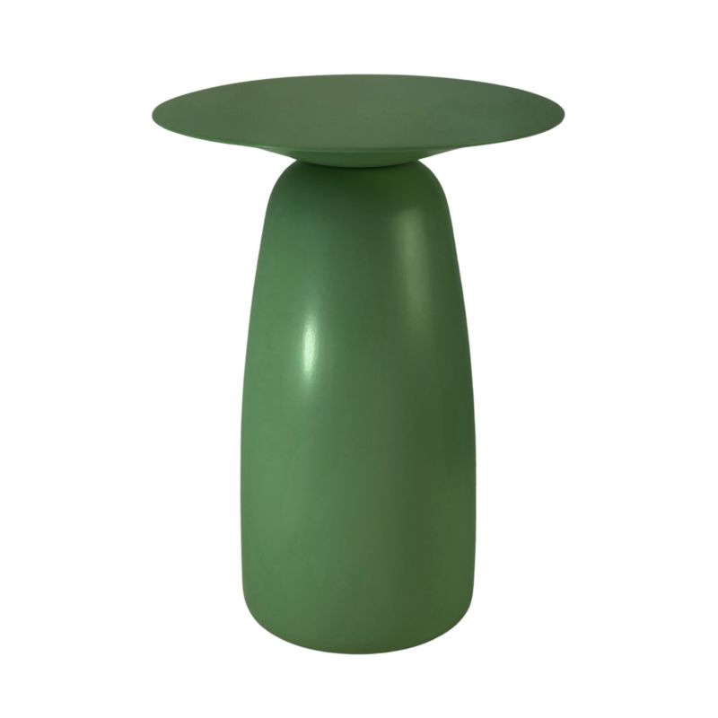 Stolik drewniany Kayani Baobab 44 śr. 32 cm zielony 1 szt.