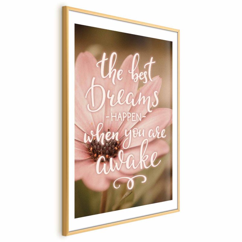 Plakat Artgeist Best dreams 21x30 cm z ramą złotą 1 szt