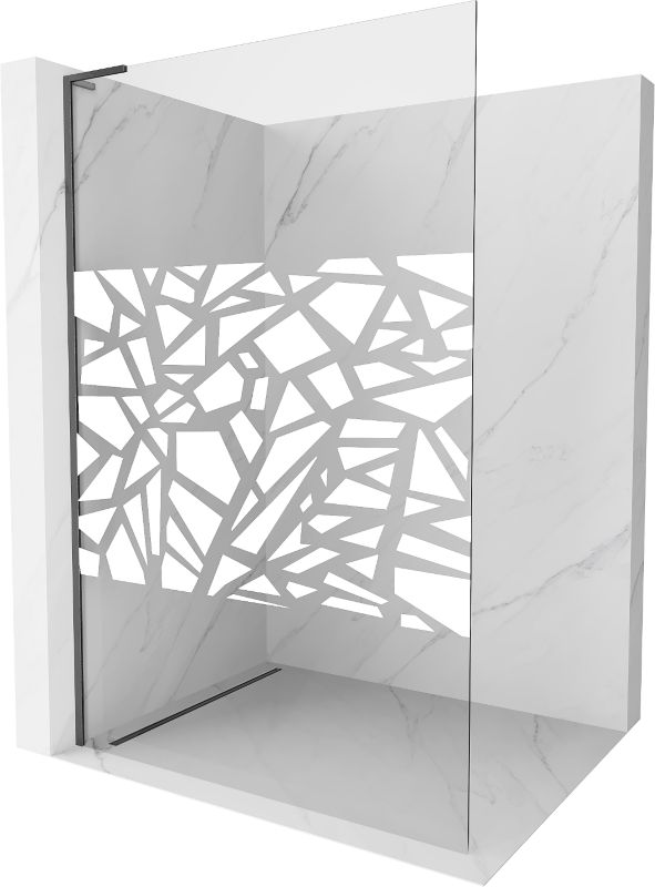 Ścianka prysznicowa Mexen Kioto L biały wzór 100x200 cm 800-100-103-66-851 szt.