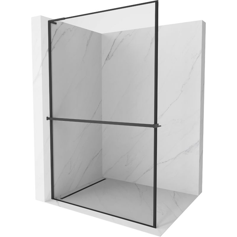 Ścianka prysznicowa Mexen Kioto+ L czarny wzór 100x200 cm 800-100-123-70-70 1 szt.