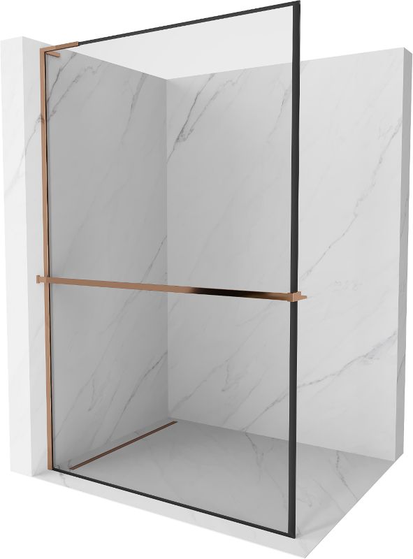 Ścianka prysznicowa Mexen Kioto+ L czarny wzór 100x200 cm 800-100-123-60-701 szt.