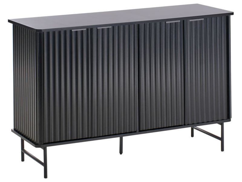 Komoda czterodrzwiowa Glastonbury 80 cm Czarny 1 szt.